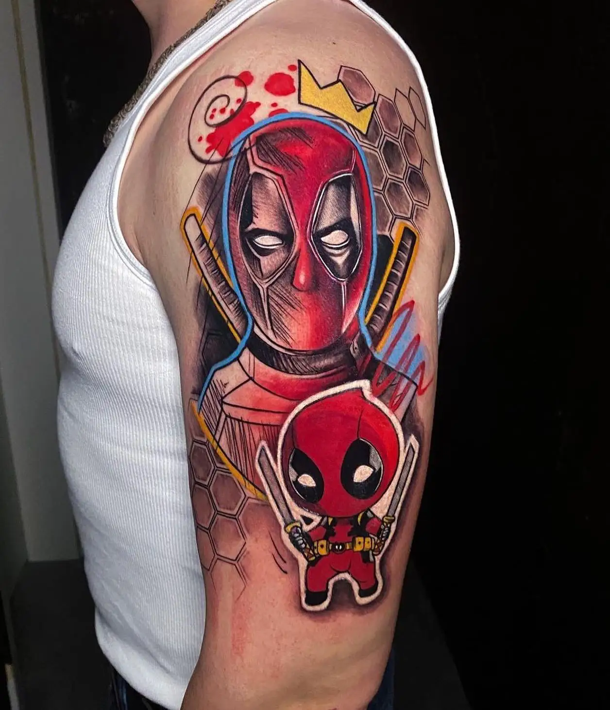 Deathpool Comic Tattoo Tattoostudio