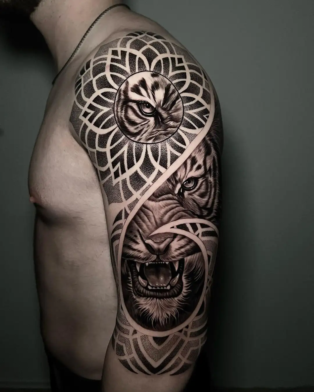 Maori Tattoo Tiger Oberarm