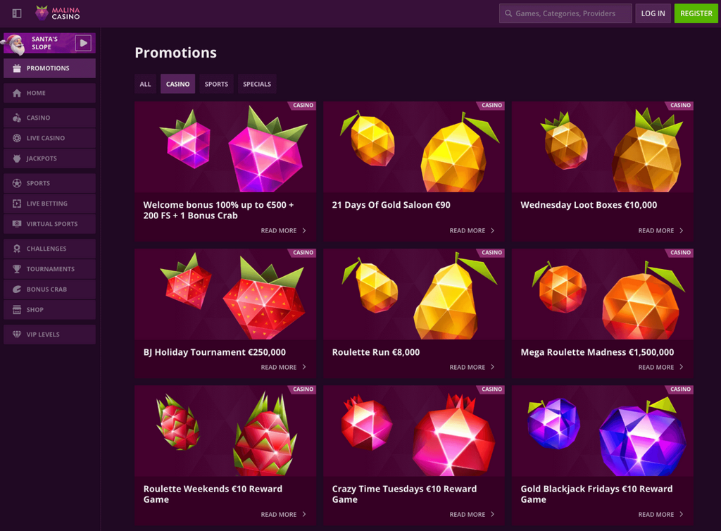 Malina Online Casino Review (2026) - Special Welcome Incentive